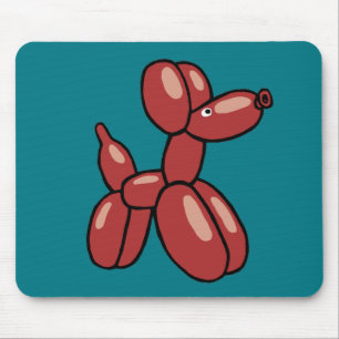 Ontwerp van een rode ballonhond muismat