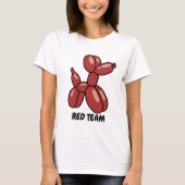 Ontwerp van een rode ballonhond t-shirt (Voorkant)