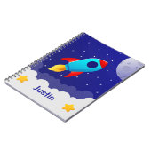 Ontwerp van een ruimte-avonturenraket notitieboek (Linkerzijde)