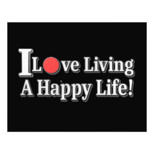 Ontwerp van een stut kunstwerk over "Happy Life".  Foto Afdruk