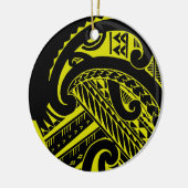 Ontwerp van een tattoo van het Samoaanse stamhout  Keramisch Ornament (Links)