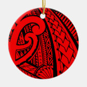 Ontwerp van een tattoo van het Samoaanse stamhout  Keramisch Ornament (Voorkant)