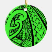 Ontwerp van een tattoo van het Samoaanse stamhout  Keramisch Ornament (Voorkant)