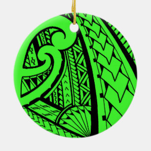 Ontwerp van een tattoo van het Samoaanse stamhout Keramisch Ornament