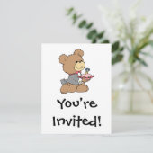 ontwerp van een teddybeer als huwelijksaanzoek of  kaart (Staand voorkant)