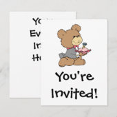 ontwerp van een teddybeer als huwelijksaanzoek of  kaart (Voorkant / Achterkant)