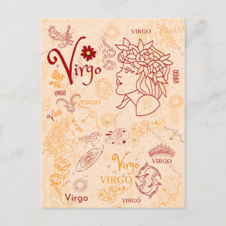 Ontwerp van een vigo Zodiac Design Horoscope Briefkaart