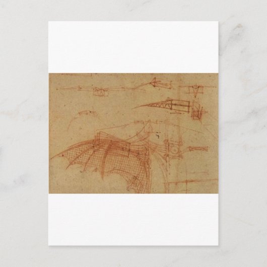 Ontwerp van een vliegmachine briefkaart (Voorkant)