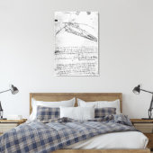 Ontwerp van een vliegmachine canvas afdruk (Insitu (Slaapkamer))