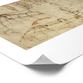 Ontwerp van een vliegmachine door Leonardo Da Vinc Poster (Hoek)