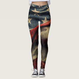 Ontwerp van een wapperende Amerikaanse vlag Leggings