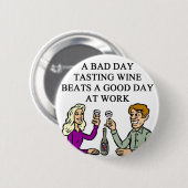 Ontwerp van een WIJN-proevertest Ronde Button 5,7 Cm (Voorkant /achterkant)