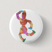 Ontwerp van eeniepenselen ronde button 3,2 cm (Voorkant)
