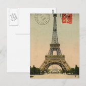 Ontwerp van Eiffeltower-postkaart Briefkaart (Voorkant / Achterkant)