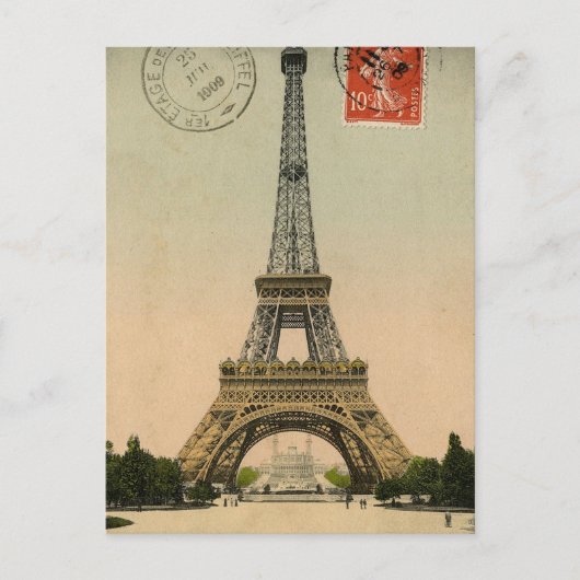 Ontwerp van Eiffeltower-postkaart Briefkaart (Voorkant)