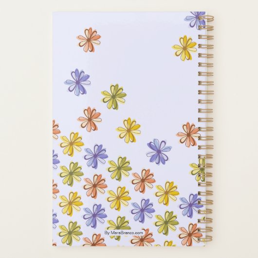 Ontwerp van elastische bloemen planner (Achterkant)