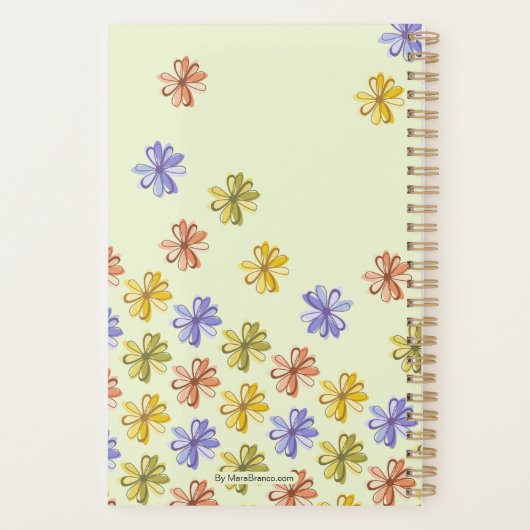 Ontwerp van elastische bloemen planner (Achterkant)