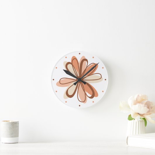 Ontwerp van elastische bloemen ronde klok (Huis)