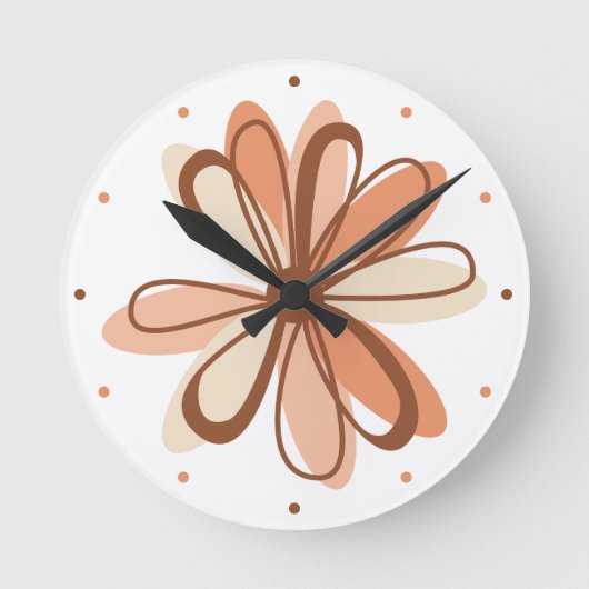 Ontwerp van elastische bloemen ronde klok (Voorkant)