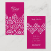  ontwerp van Elegant Damask Visitekaartje (Voorkant / Achterkant)