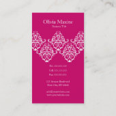 ontwerp van Elegant Damask Visitekaartje (Achterkant)