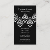 ontwerp van Elegant Damask Visitekaartje (Achterkant)