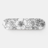 Ontwerp van Elegant Hand-tekenflorale doodles Skateboard (Horizontaal)