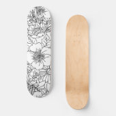 Ontwerp van Elegant Hand-tekenflorale doodles Skateboard (Voorkant)