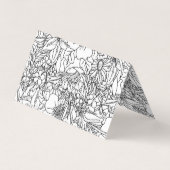 Ontwerp van Elegant Hand-tekenflorale doodles Visitekaartje (Achterkant)