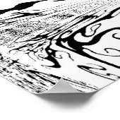 Ontwerp van elegant Tattoo op basis van stam - zwa Poster (Hoek)