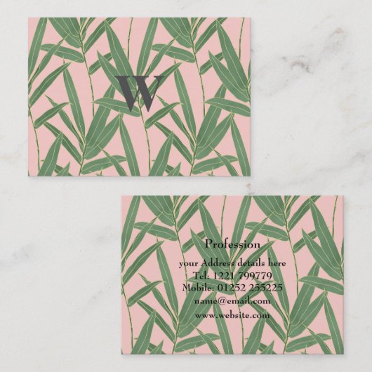 Ontwerp van elegante bamboe visitekaartje (Voorkant / Achterkant)