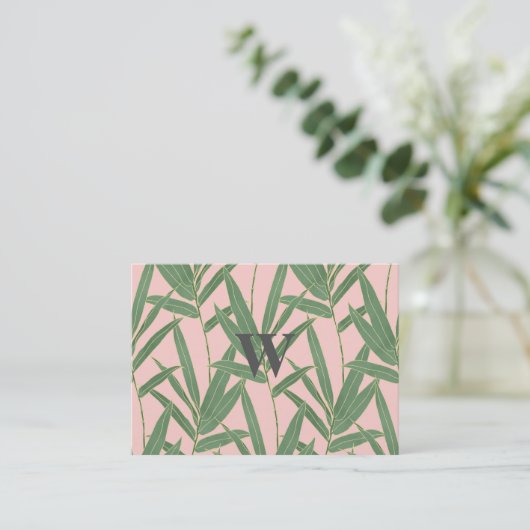 Ontwerp van elegante bamboe visitekaartje (Staand voorkant)