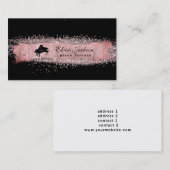 ontwerp van elegante florale piano - lessen visitekaartje (Voorkant / Achterkant)