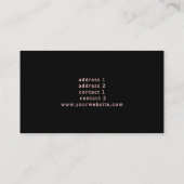 ontwerp van elegante pianolessen visitekaartje (Achterkant)