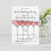 Ontwerp van elegante rode wijnglazen kaart (Staand voorkant)