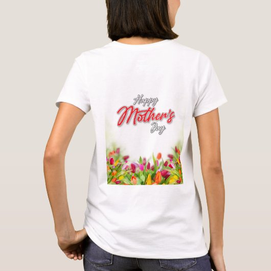 Ontwerp van Elelgant Colorful Moederdag T-shirt (Achterkant)