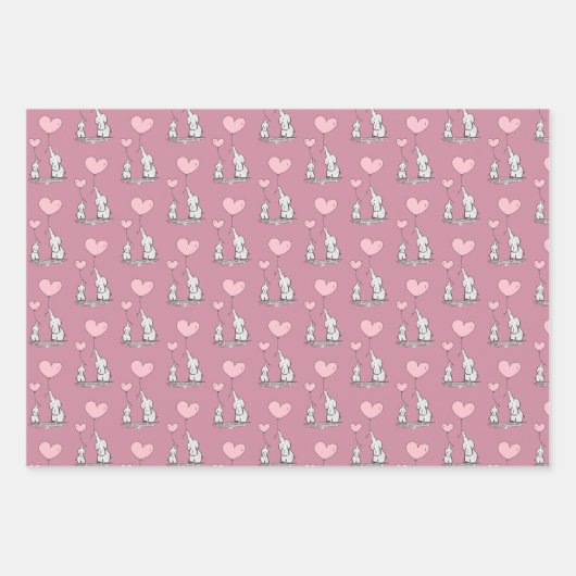 Ontwerp van ellephant Love Design Wrapping Paper S (Voorkant 3)