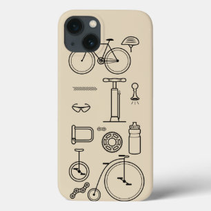 Ontwerp van essentiële onderdelen van fietsafdrukc iPhone 13 hoesje