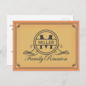 Ontwerp van familiereünie briefkaart (Voorkant / Achterkant)