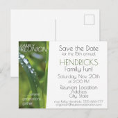 Ontwerp van familiereünie. briefkaart (Voorkant / Achterkant)