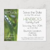 Ontwerp van familiereünie. briefkaart (Voorkant)