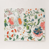 Ontwerp van fijne Chinese zijden bloem midden 18e Legpuzzel (Horizontaal)