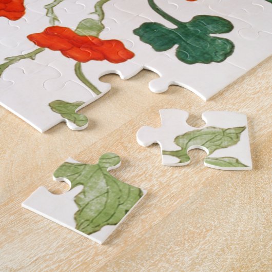 Ontwerp van fijne Chinese zijden bloem midden 18e Legpuzzel (Zijkant)