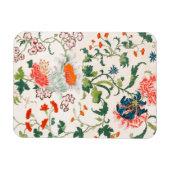 Ontwerp van fijne Chinese zijden bloem midden 18e  Magneet (Horizontaal)