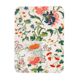 Ontwerp van fijne Chinese zijden bloem midden 18e  Magneet