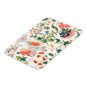 Ontwerp van fijne Chinese zijden bloem midden 18e  Magneet (Linkerzijde)