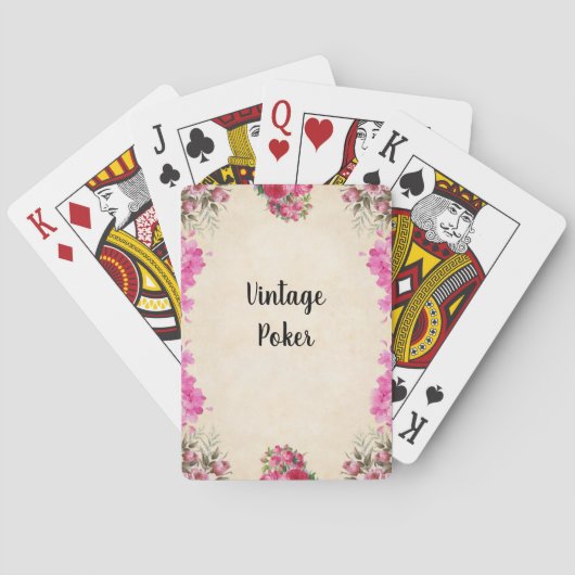 ontwerp van Floral aanpassen Pokerkaarten (Achterkant)