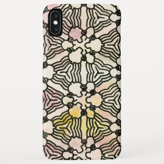 Ontwerp van Floral Circuitry op een iPhone Case (Achterkant)