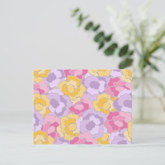 Ontwerp van Floral Pattern Briefkaart (Staand voorkant)