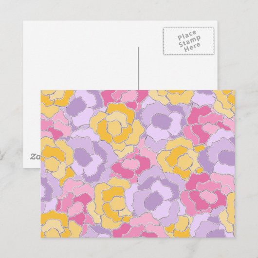 Ontwerp van Floral Pattern Briefkaart (Voorkant / Achterkant)
